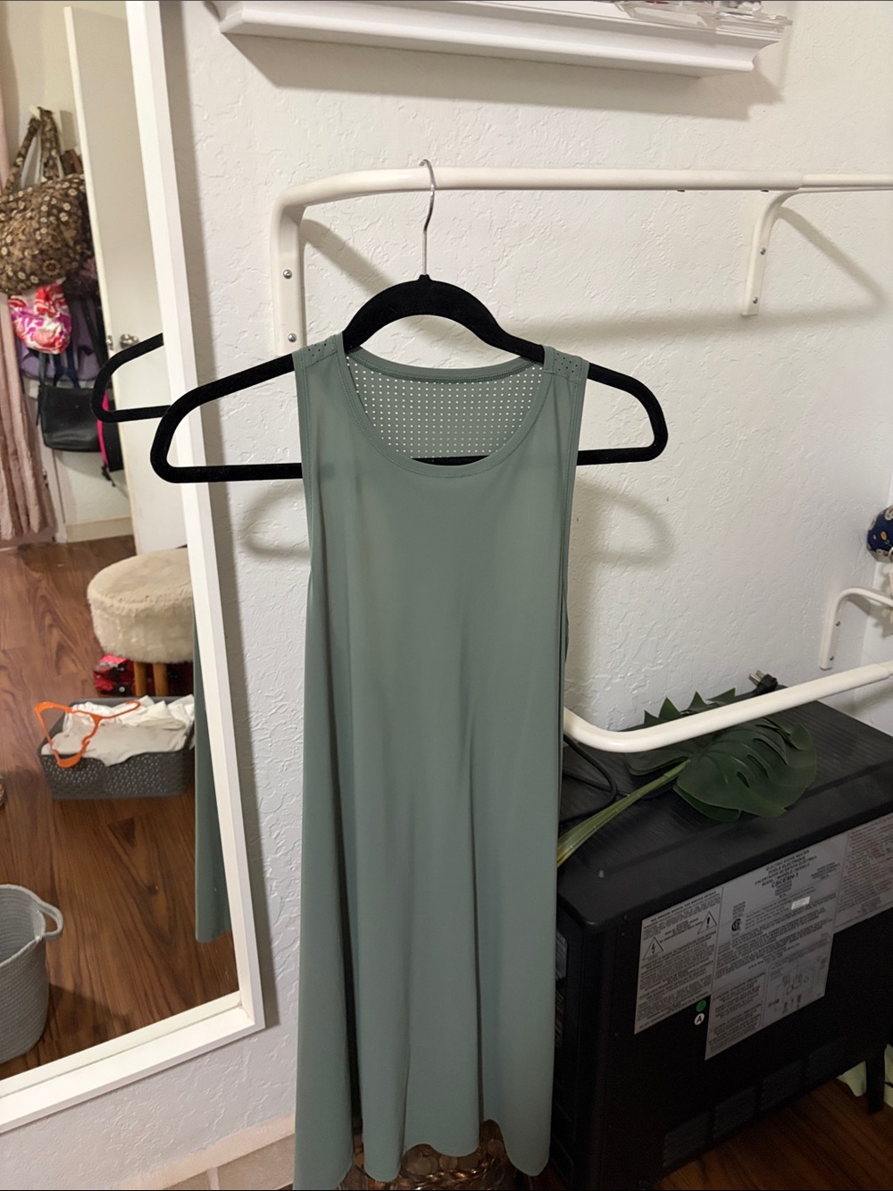 Sweaty Betty Sage Green Sleeveless Midi Dress